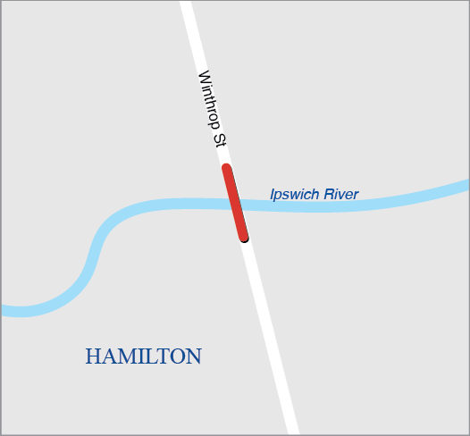 Hamilton, Ipswich: Superstructure Replacement, H-03-002=I-01-006, Winthrop Street over Ipswich River 
